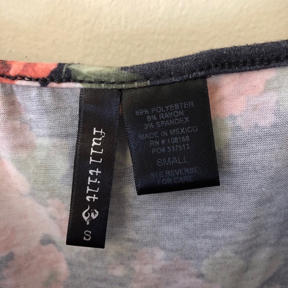 Full Tilt Floral Hook Corset Bustier Cami Tank Top - Picture 5 of 6